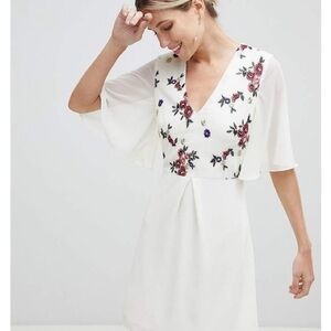 Floral Embroidered White Dress ASOS